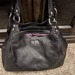COACH MADISON MAGGIE LEATHER HOBO BAG